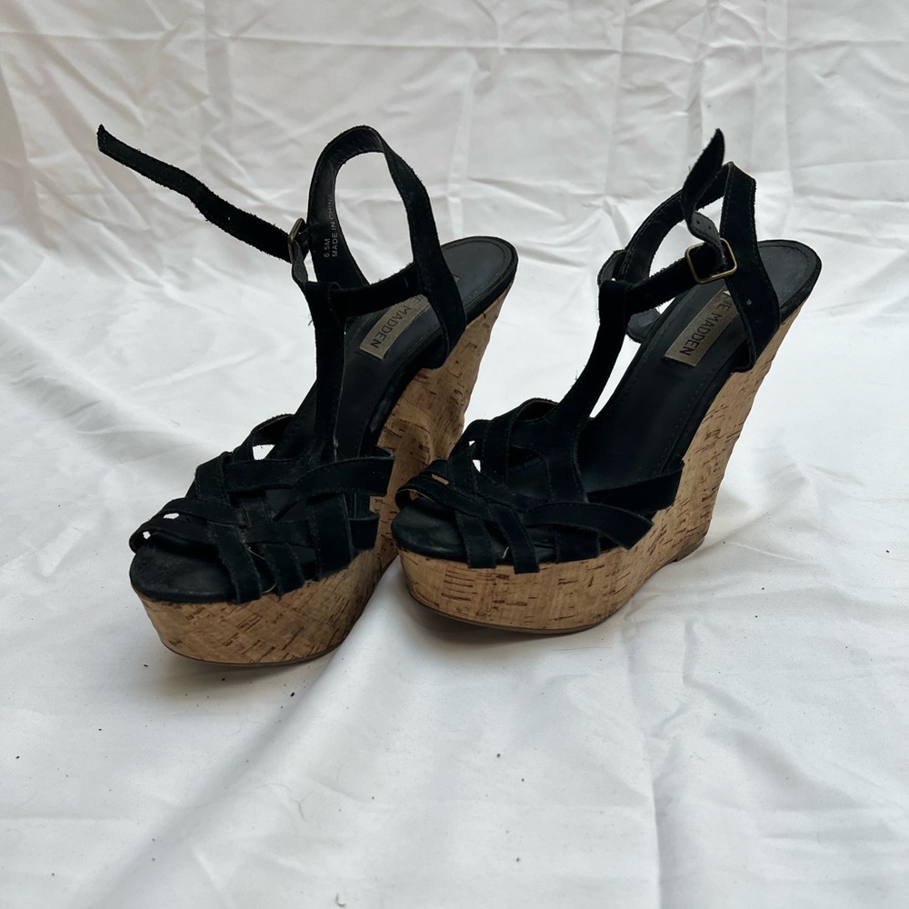 Steve Madden | Black Wedges | Size 6.5